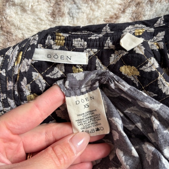 Doen Ivana Belted Printed Midi Dress Wrap High-Low Prairie Boho Cottagecote - Picture 9 of 9